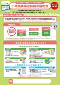 小規模事業者持続化補助金公募チラシのサムネイル